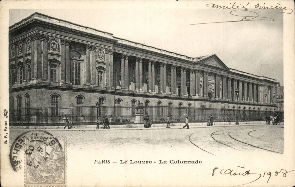 PARIS — O Louvre — A Colunata — B.F., Paris - Frente