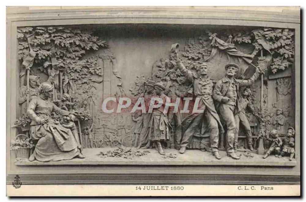 Busto da Comuna de Paris — 14 julho 1880 — C.L.C. Paris - Frente