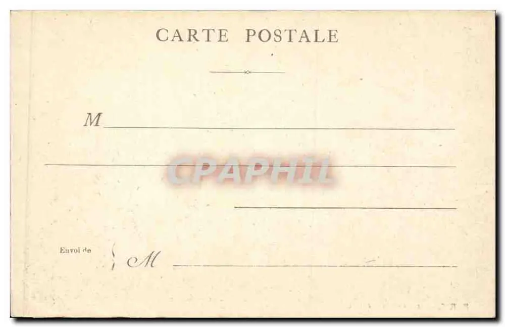 Paris — A Rue de Rivoli — Editor anônimo, número de série não visível - Verso
