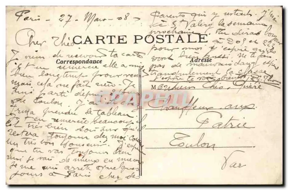PARIS - Panorama de la Sena (lado Oeste) — editor C. — n° 47 - Reverso