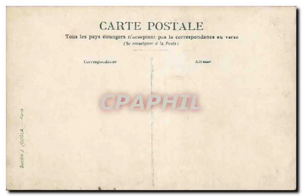 Grupo familiar — diante de uma parede de pedra — editor Suckit J. JOUGLA - Paris - Verso