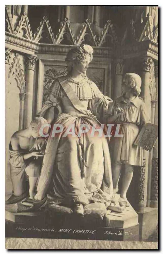 Estátua de Maria Cristina — Abadia de Hautecombe — F. Braun, Aix - Frente