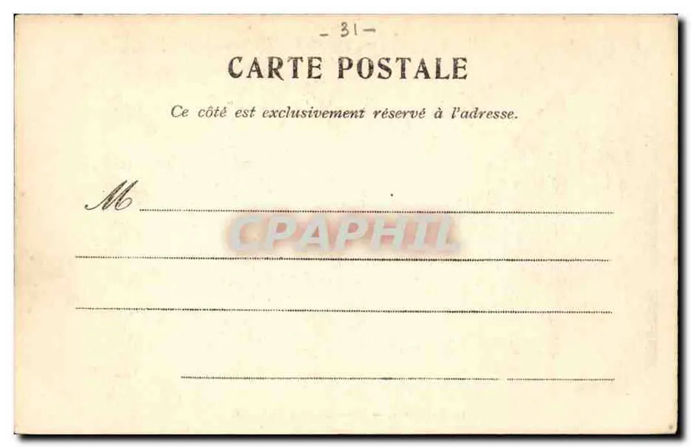 Toulouse — Pátio de entrada do Liceu — Editor: C. Lefebvre, n°12 - Verso