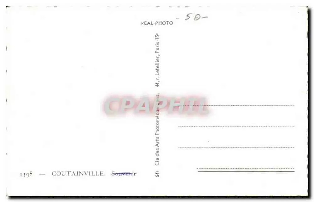 Coutainville — Die Promenade, Die Strände, Das Grand Hotel, Das Casino — Cie des Arts Photomécaniques, Paris - Rückseite