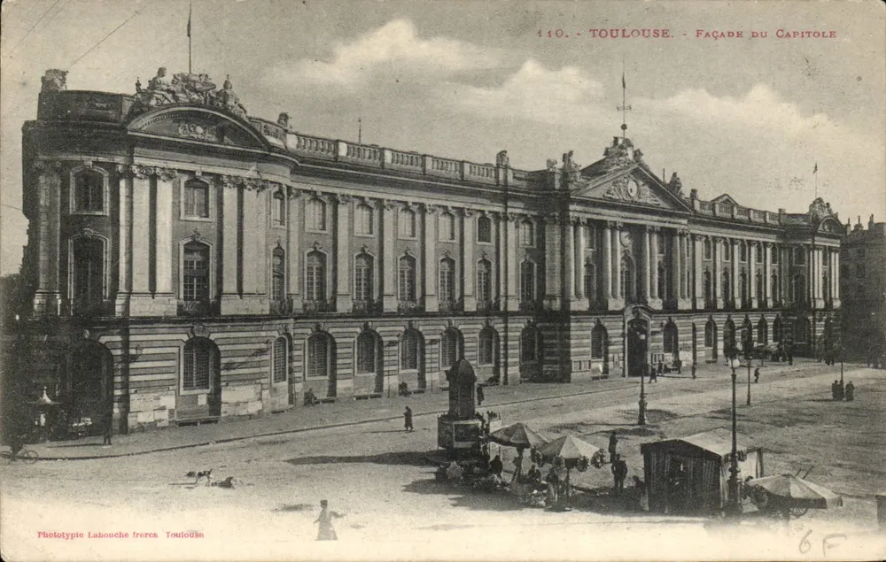 Toulouse — Facha da Catedral do Capitole — Fototipia Labouche frères Toulouse - Frente