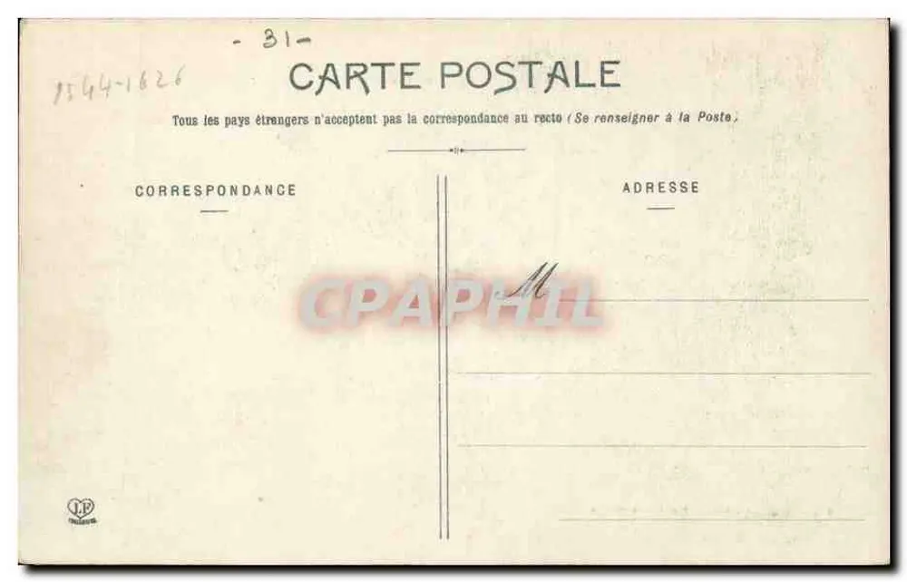 Toulouse - O Pont-Neuf — Papeterie Générale, Toulouse - Verso
