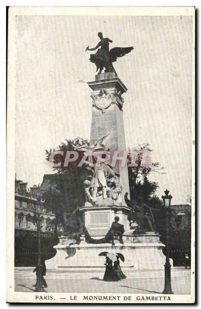 Paris — O Monumento de Gambetta - Frente