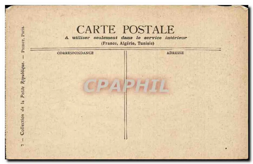 Paris — O Panteão — Coleção da Petite République, Paris - Verso