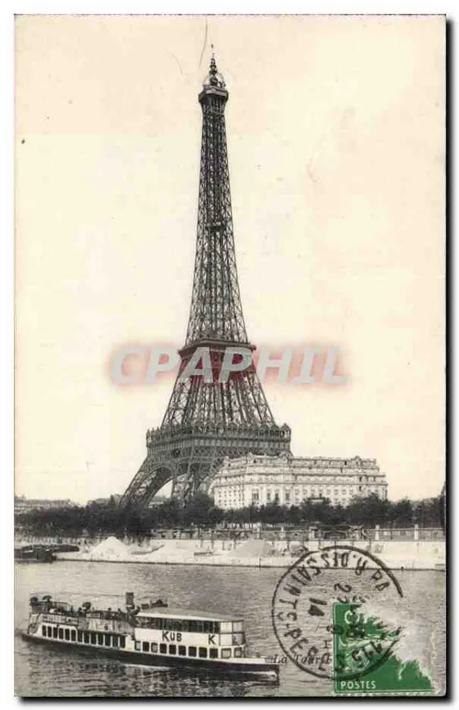 Torre Eiffel — vista da Sena — editor desconhecido, número de série não visível - Frente