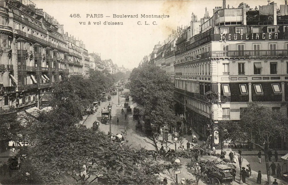 Paris — Vogelperspektive auf den Boulevard Montmartre — C.L.C. n°468 - Vorderseite