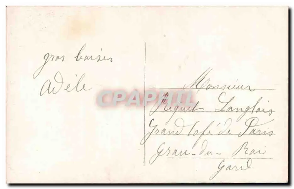 Mädchen mit Blumenkorb — Farbfotografie — unbekannter Verleger - Rückseite