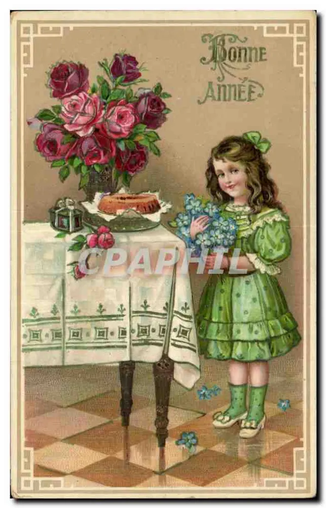 Rose- und Kuchenfest — Frohe Neujahr — Verlag SB n°852 - Vorderseite