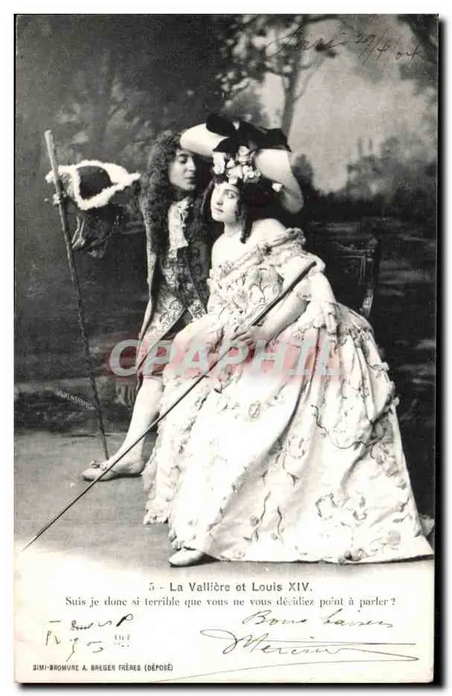 La Vallière und Ludwig XIV — historische Szene — Bimi-Bromure & Breuger Frères (eingetragen) - Vorderseite