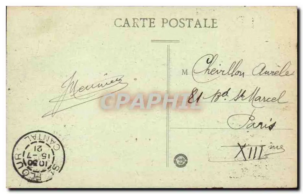 Castelo do Saillant (século XVI) lado Leste — Le Cantal pittoresque — 857 - Verso