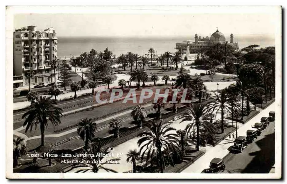 Nice - Alberts Gärten und das Casino de la Jolie - Édition La Cigogne - Vorderseite