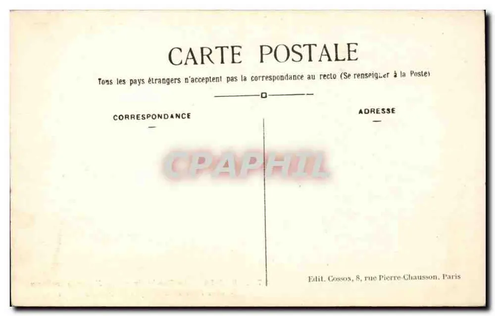 Paris — Grab des unbekannten französischen Soldaten unter dem Arc de Triomphe de l'Étoile — C. M. n° 275 - Rückseite