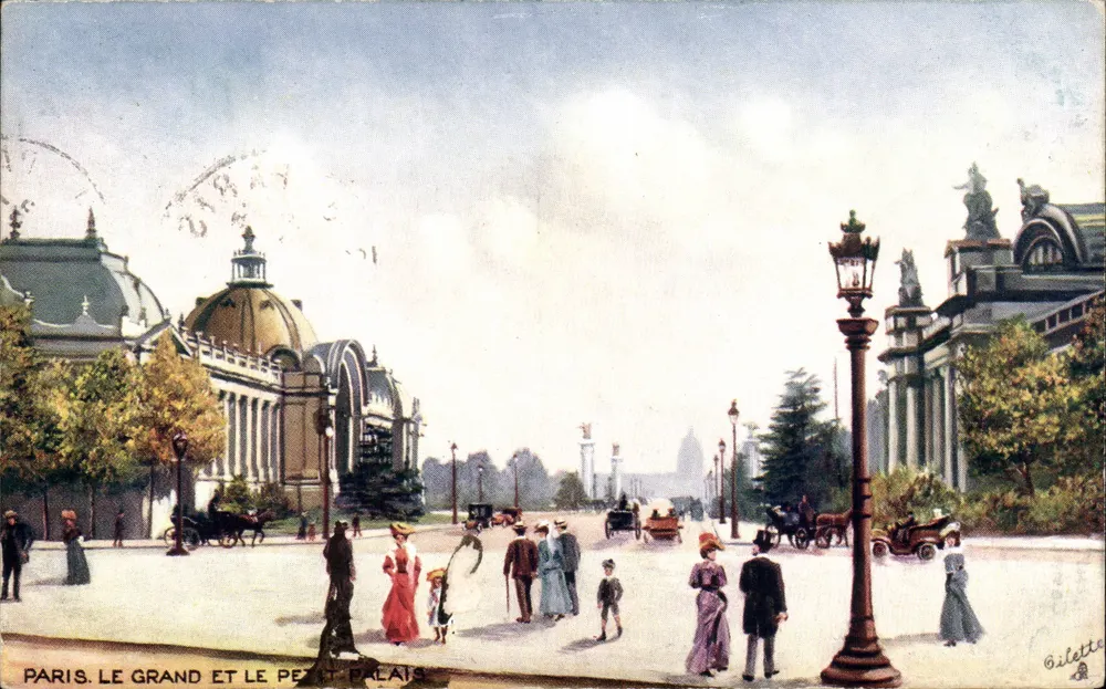 París. El Gran y el Pequeño Palacio — Gilette, serie 'Ciudades de Francia' n° 29 - Anverso