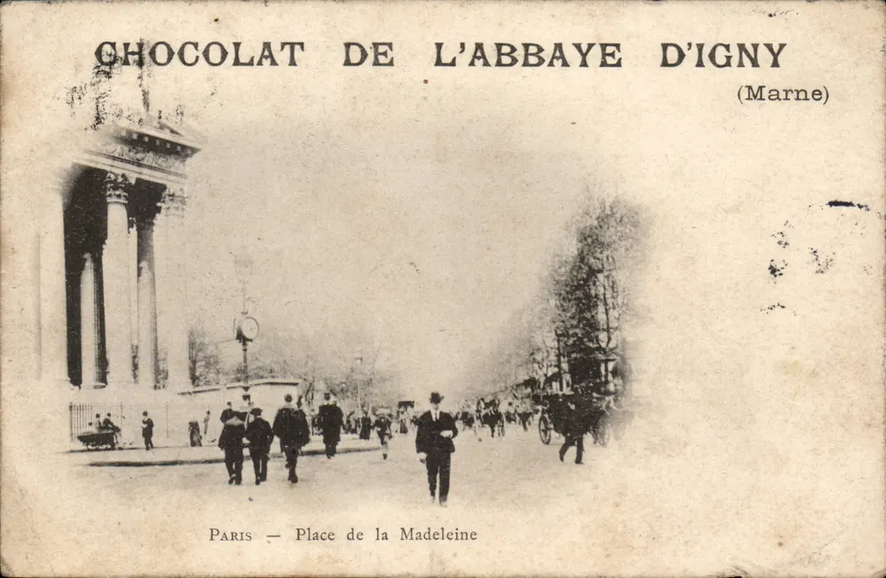 Paris — Place de la Madeleine — Chocolat de l'Abbaye d'Igny (Marne) - Vorderseite