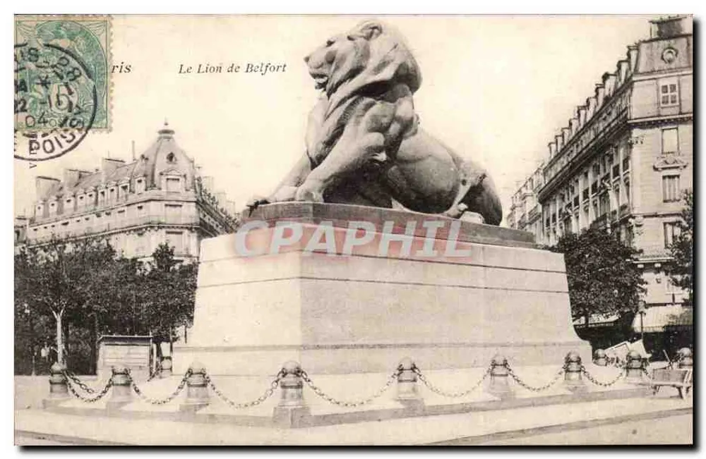 O Leão de Belfort — Paris — editor não visível - Frente