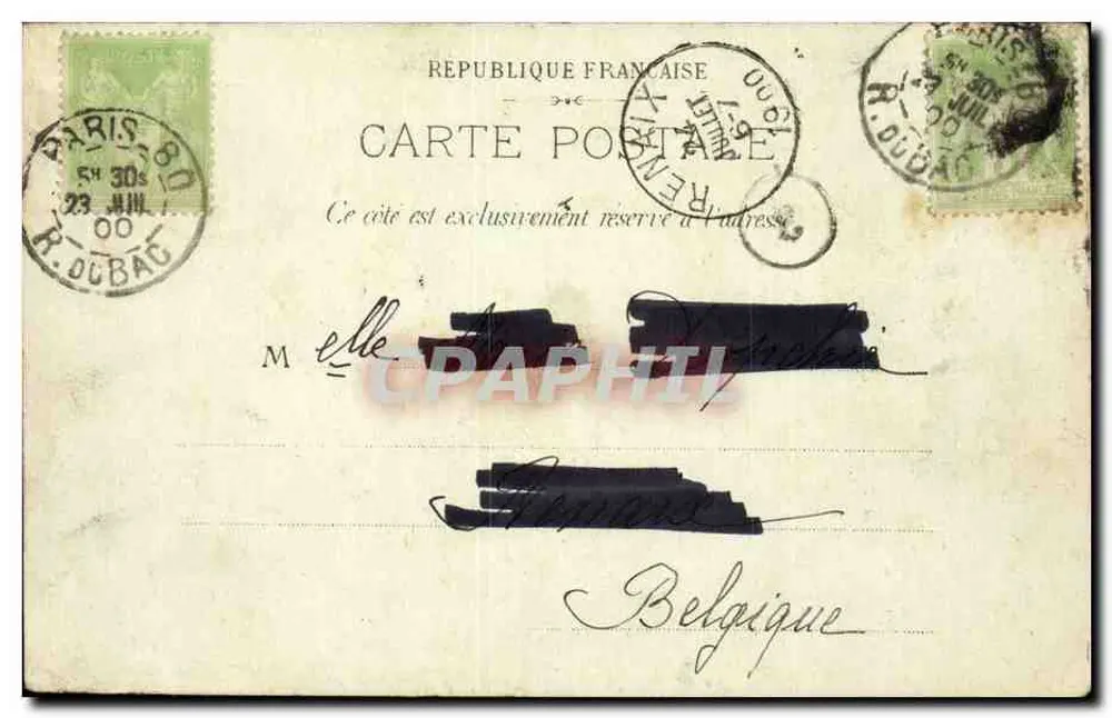 Paris — Palais du Sénat und Jardin du Luxembourg — unbekannter Verleger, Seriennummer 11 - Rückseite