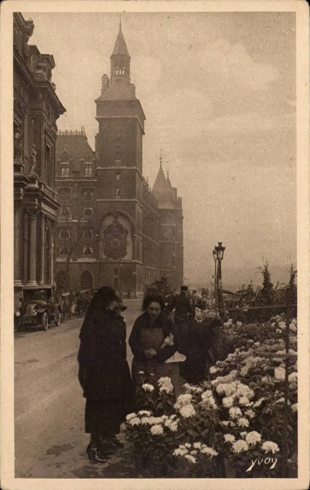Paris — Blumenmarkt Quai de l'Horloge — Kunstausgabe YVON, Paris, Serie 2 n°22 - Vorderseite