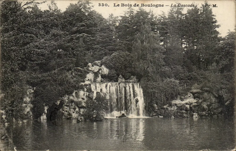 O Bois de Boulogne — A Cascata — C. M. n°330 - Frente
