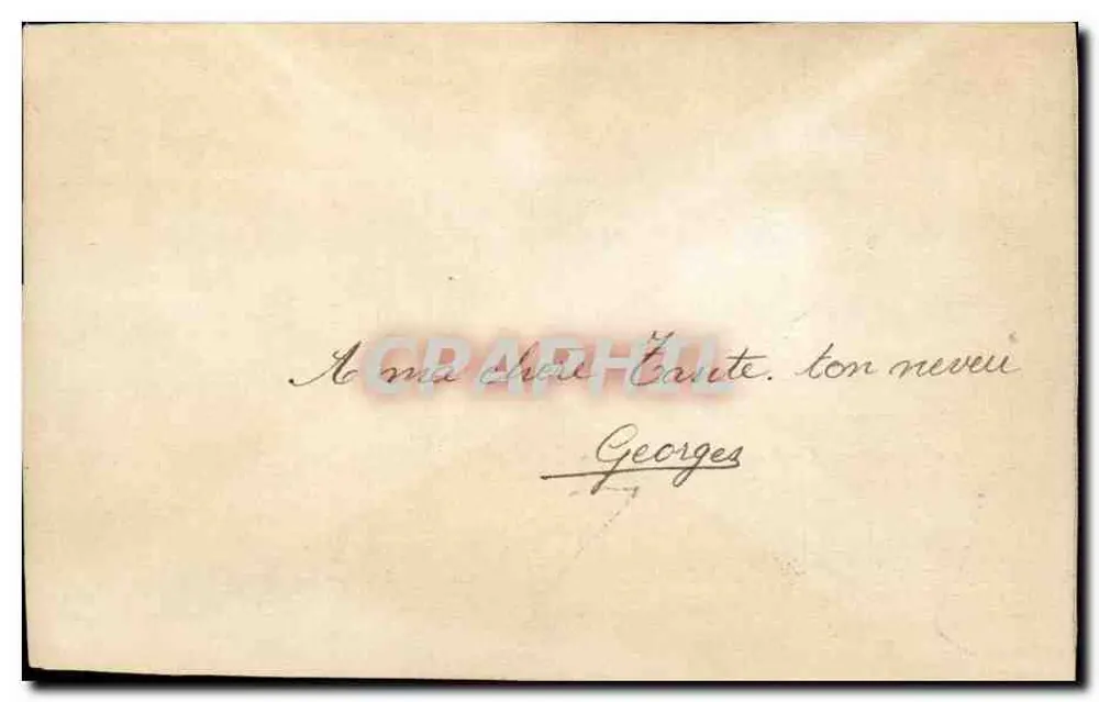 Blumen und Landschaft — Karte zum Gruß — Georges - Rückseite