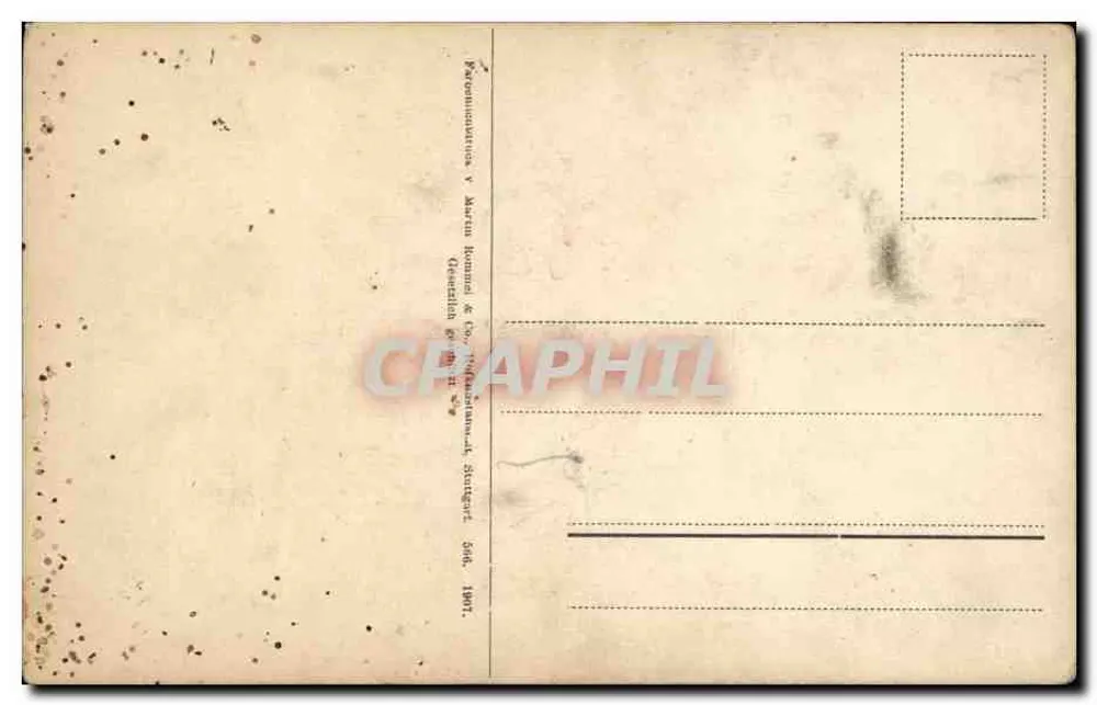 Flores de ciclameno — edição de 1907 — P. P. Roman & Cie, Stuttgart - Verso