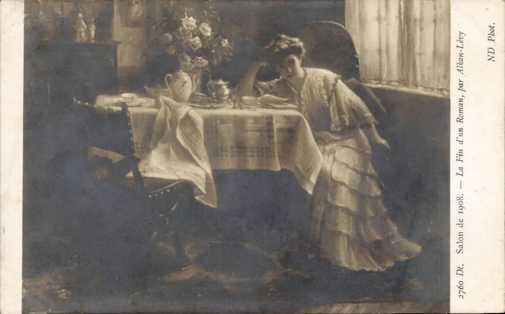 Das Ende eines Romans — Salon von 1908 — von Alban-Lévy - Vorderseite