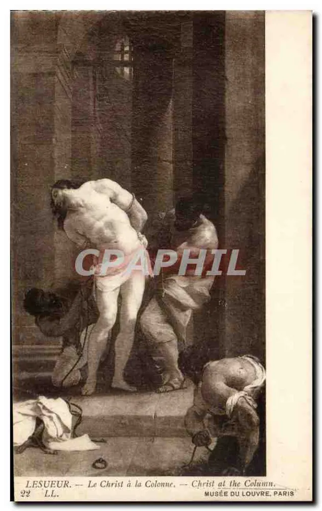 O Cristo na Coluna — Museu do Louvre, Paris — Lesueur, n°22 - Frente