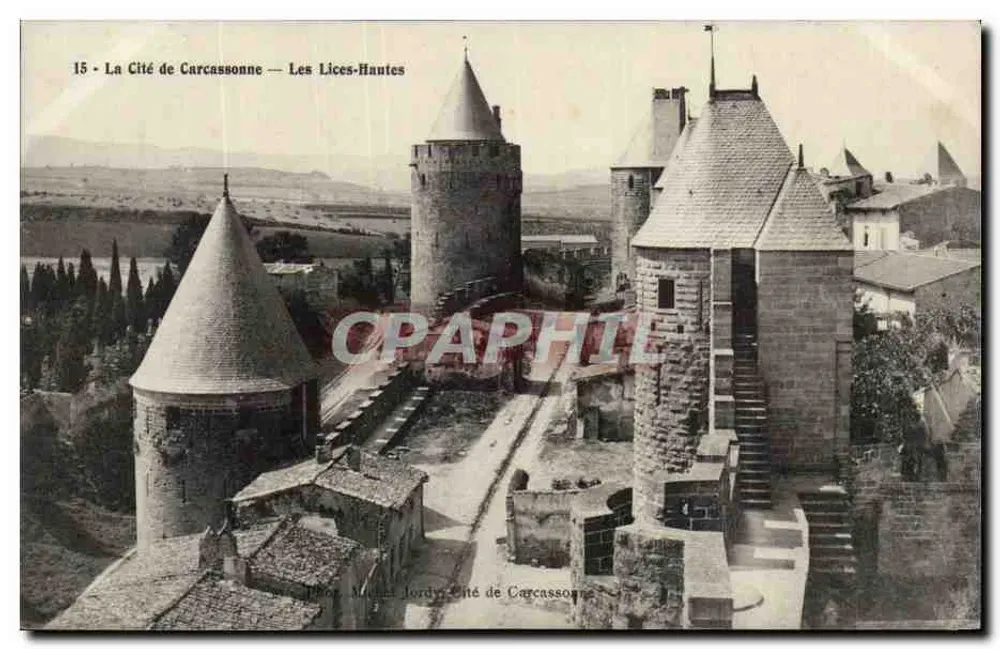 Ciudad de Carcassonne — Les Lices-Hautes — Foto Michel Jordy - Anverso