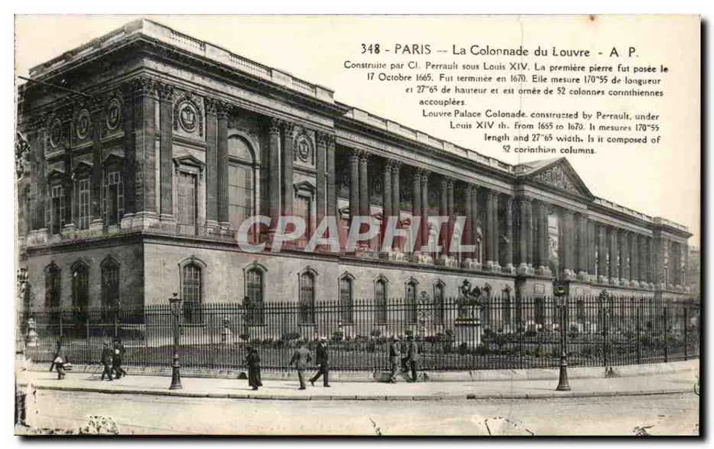 Paris — A Coluna do Louvre — A. P. - Frente