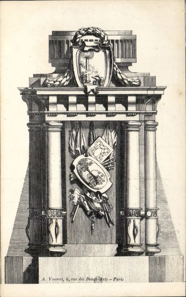 Monumento aos Artes — Paris — A. Vincent, 4, rue des Beaux-Arts - Frente