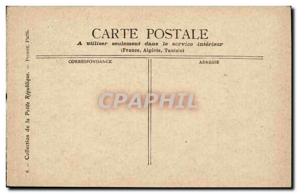 Paris — O Monumento de Victor Hugo — Coleção da Petite République, n°8 - Verso