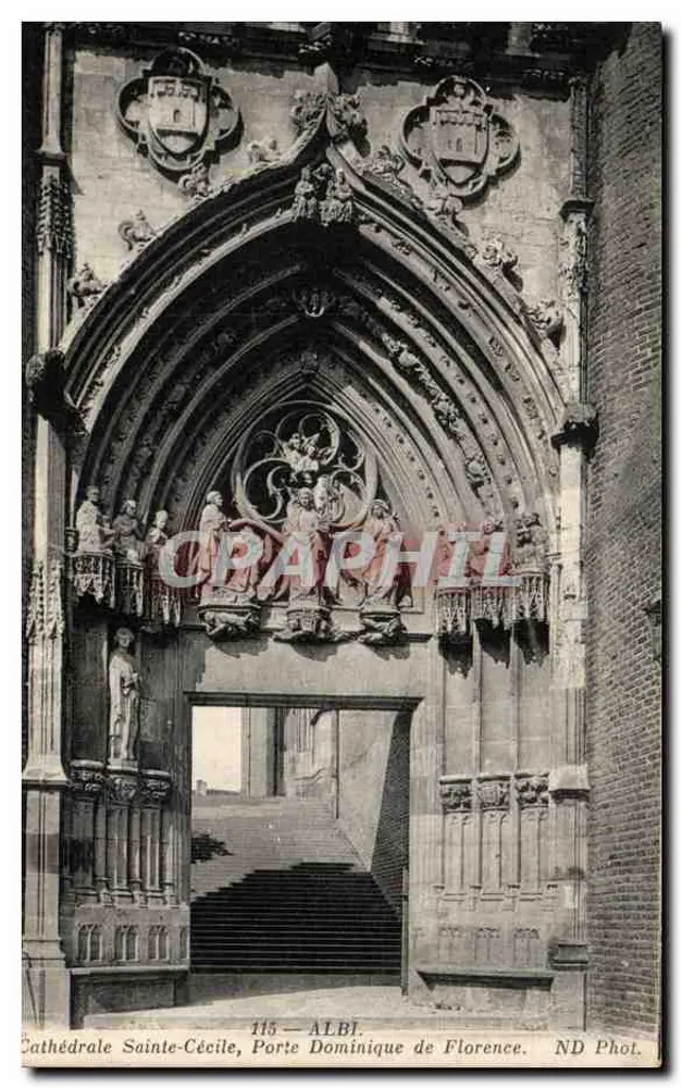 Albi — Kathedrale Sainte-Cécile, Porte Dominicale von Florenz — ND Fotografie n°115 - Vorderseite