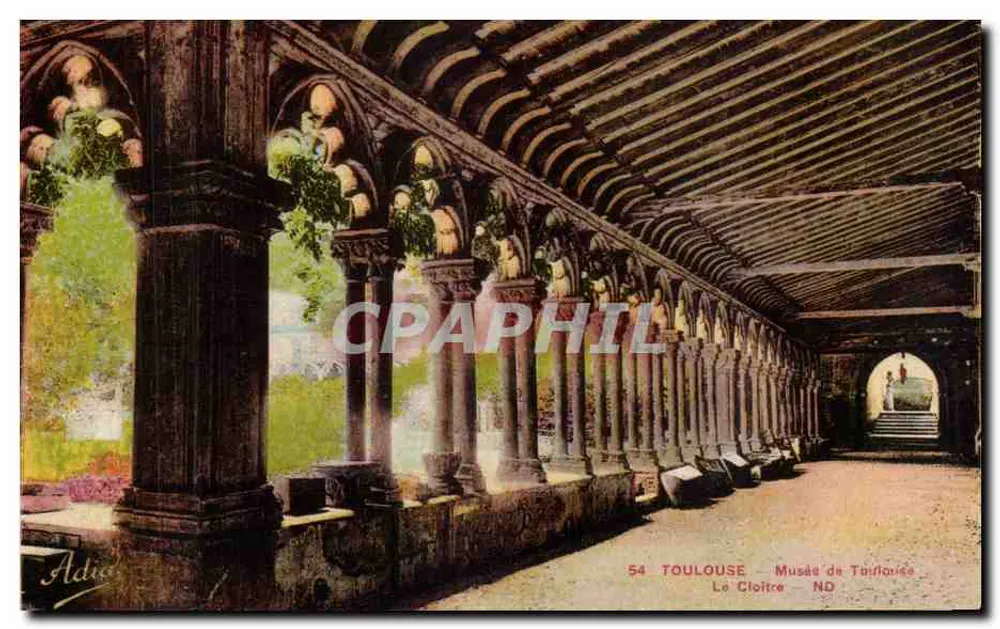 Toulouse — O Claustro — Museu de Tinstorique — editor Adia - Frente