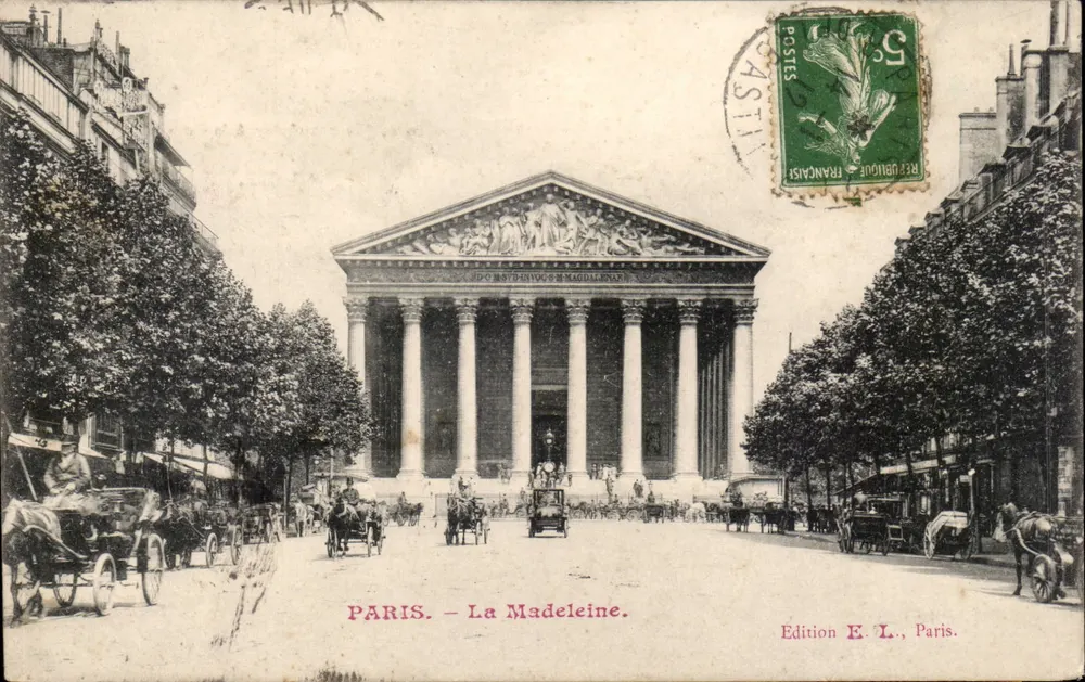 Paris - A Madeleine — Edição E.L., Paris - Frente