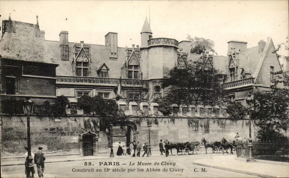 Paryż — Muzeum Cluny — Zbudowane w XV wieku przez Abbatów Cluny — C. M. - Awers