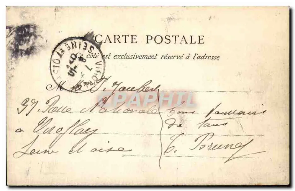 PARIS — Instituto dos Jovens Cegos — editor anônimo, n° 403 - Verso