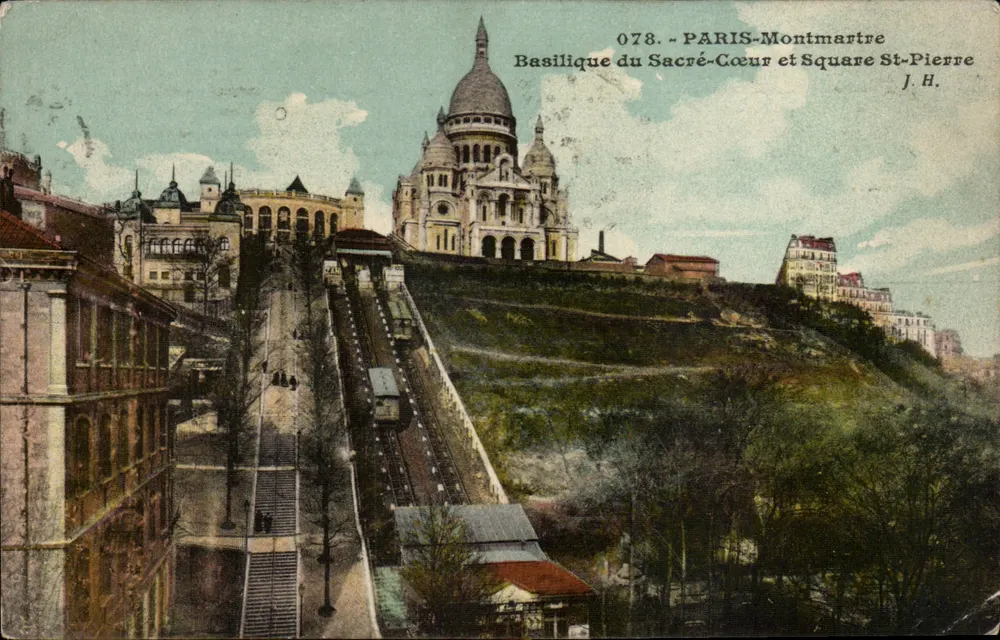 Paris-Montmartre — Basilika des Heiligen Herzens und Platz St. Peter — J.H. Nr. 078 - Vorderseite