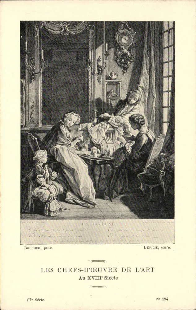 Das Mittagessen — Meisterwerke der Kunst aus dem 18. Jahrhundert — G. P. Paris, Einlieferung, Nr. 194 - Vorderseite