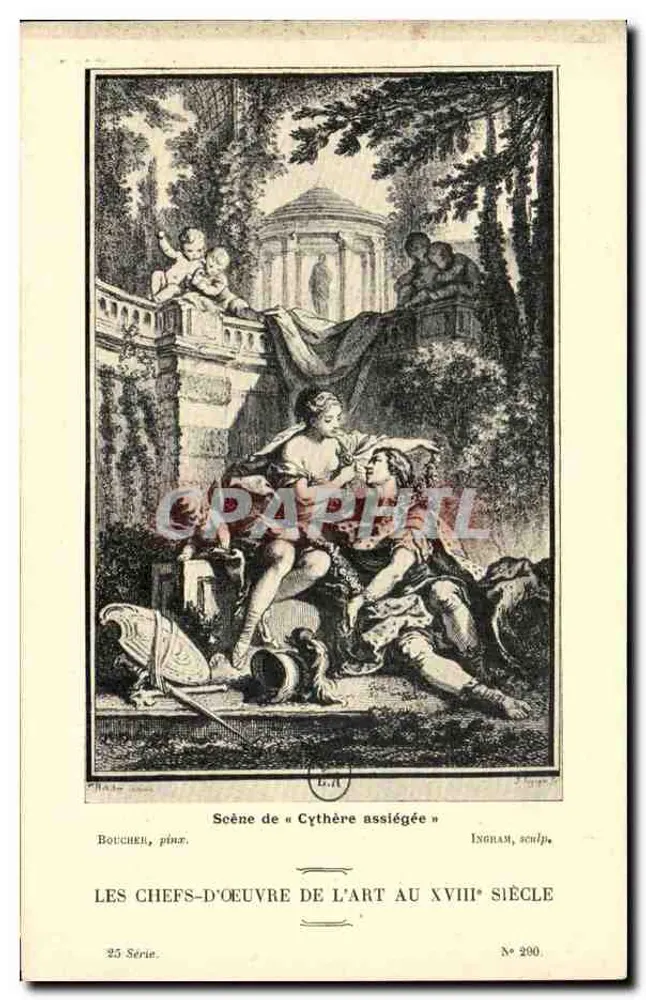 Szene von « Cythère assiégée » — Meisterwerke der Kunst im 18. Jahrhundert — Serie 25, Nr. 290 - Vorderseite