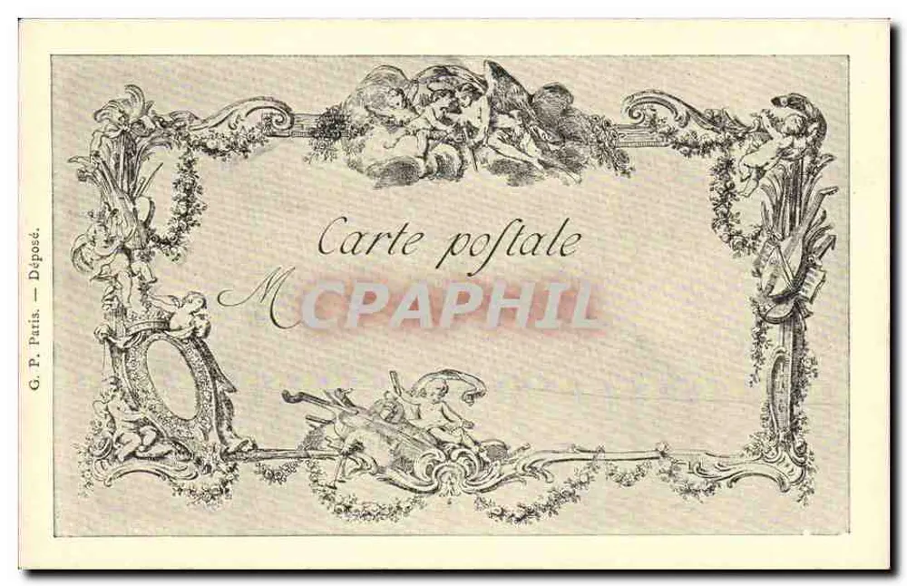 Diane und Actäon — Gravur von Boccher, Malerei von Aug. de St-Aubin, 1767 — Serie 26, Nr. 301, 'Meisterwerke der Kunst im 18. Jahrhundert' - Rückseite