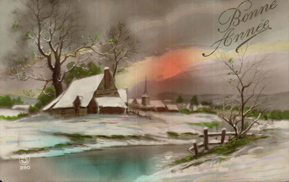 Schneeviertel — Winterlandschaft mit Kirche — P-C Paris n°290 - Vorderseite