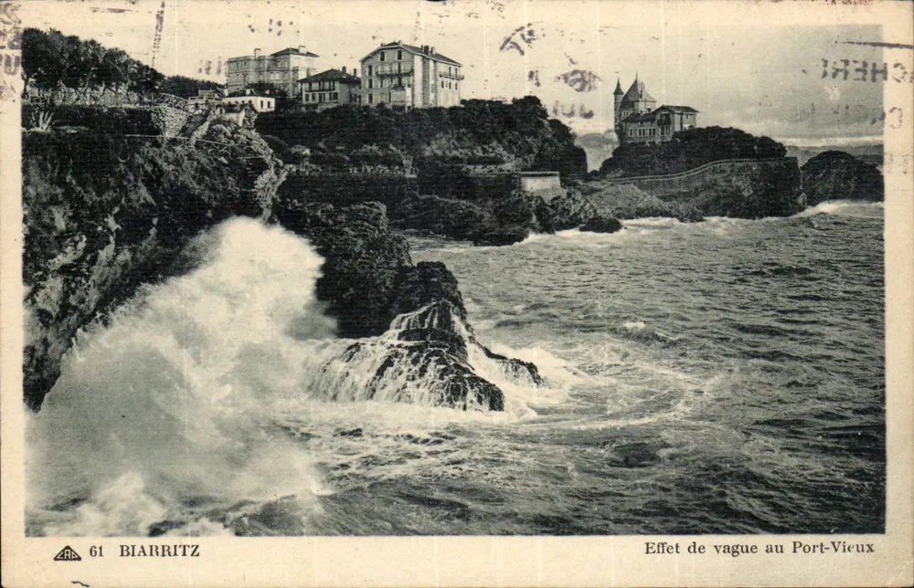 Biarritz — Wellenwirkung am alten Hafen — C° DES ARTS PHOTOMÉTAL, PARIS-STRASBOURG - Vorderseite