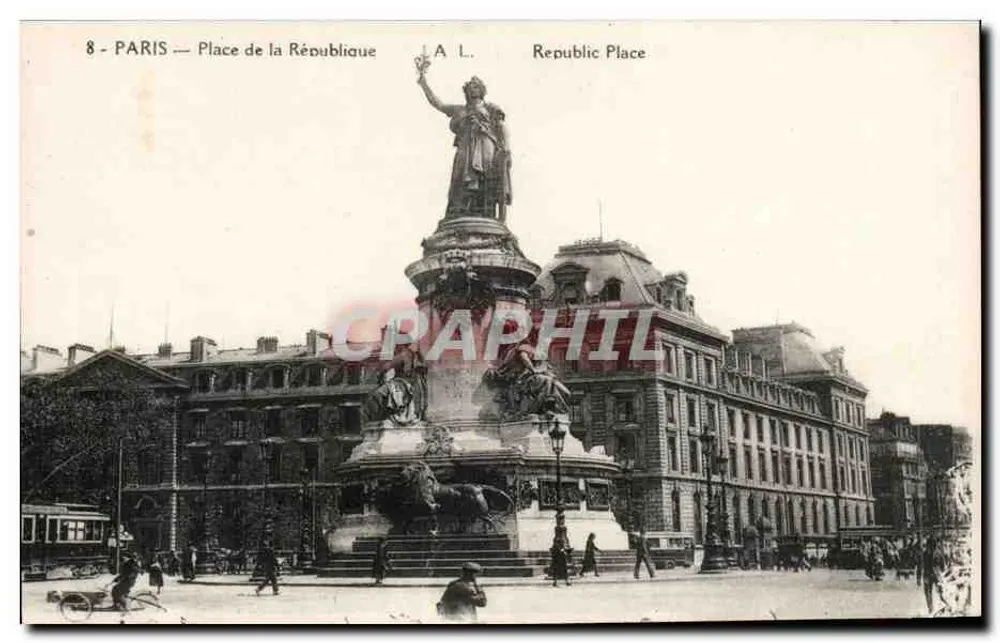 PARIS — Praça da República — A. L. (editor) - Frente