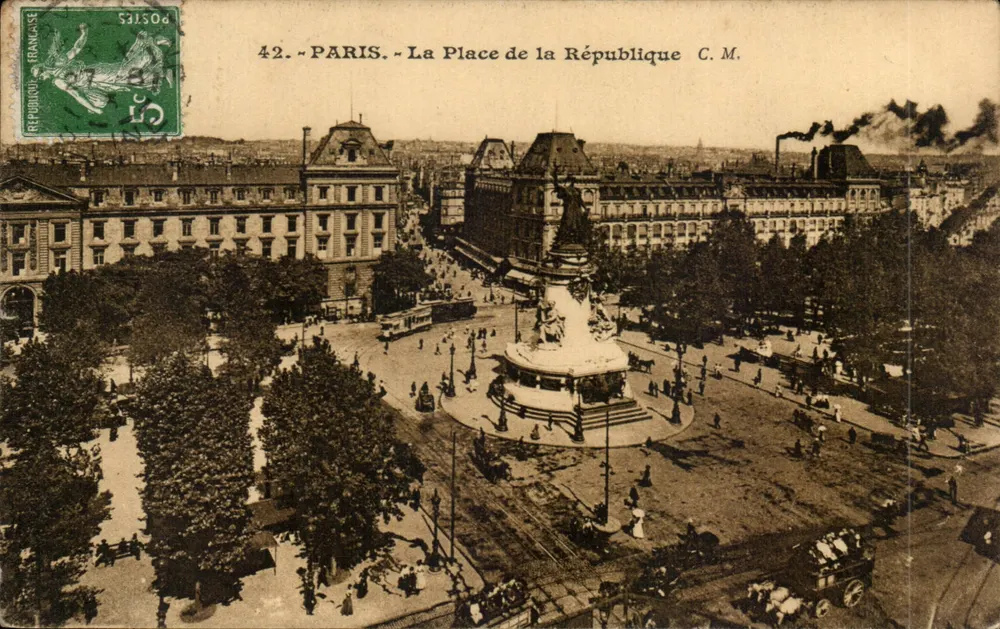 Paris — A Place de la République — C.M. n°42 - Frente