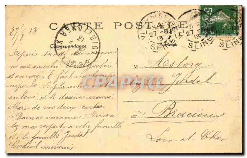 Paris — A Place de la République — C.M. n°42 - Verso