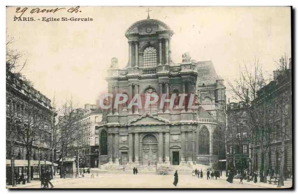 Paris — Igreja de Saint-Gervais — Editor Eg. Croux & Cie - Frente