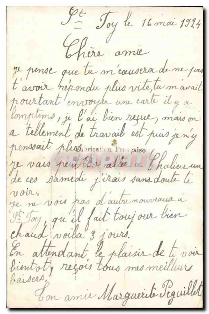 Junge Frau in grünem Kleid — REX 1823 — Verlag REX - Rückseite